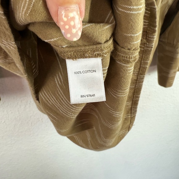 J. Jill pure Jill linen Lagenlook pinstripe top medium - Picture 6 of 6